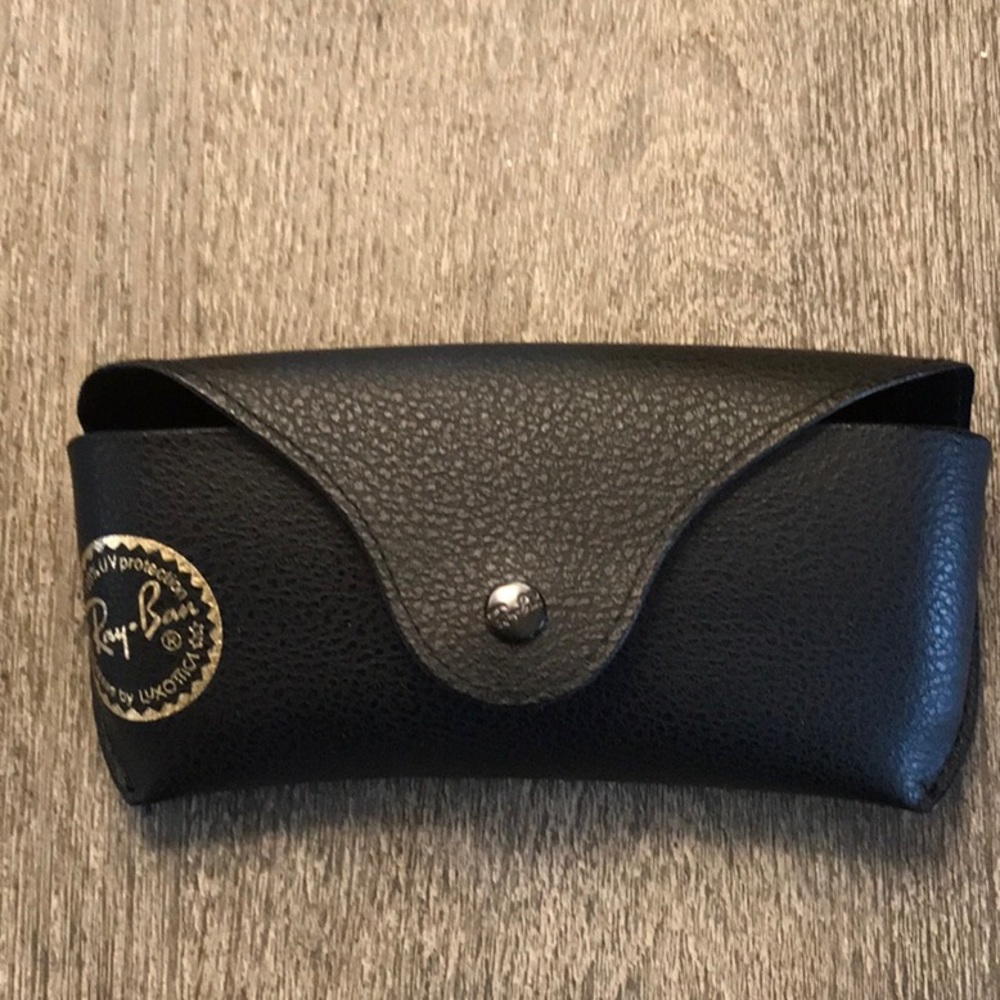 Authentic Ray-Ban Black Leather Sunglasses Case